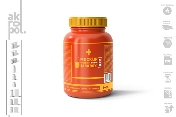 Pill Bottles Mock Up in Product Mockups - product preview 4