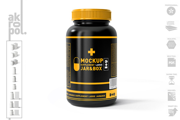 Pill Bottles Mock Up in Product Mockups - product preview 7