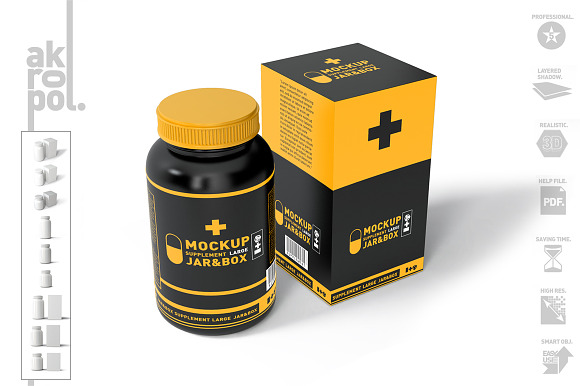 Pill Bottles Mock Up in Product Mockups - product preview 8