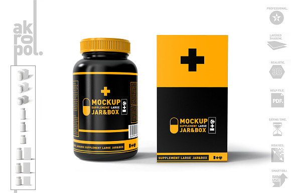 Pill Bottles Mock Up in Product Mockups - product preview 9