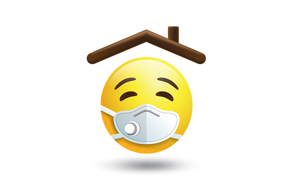 Emoji Stay at home, Covid-19 in Illustrations - product preview 1