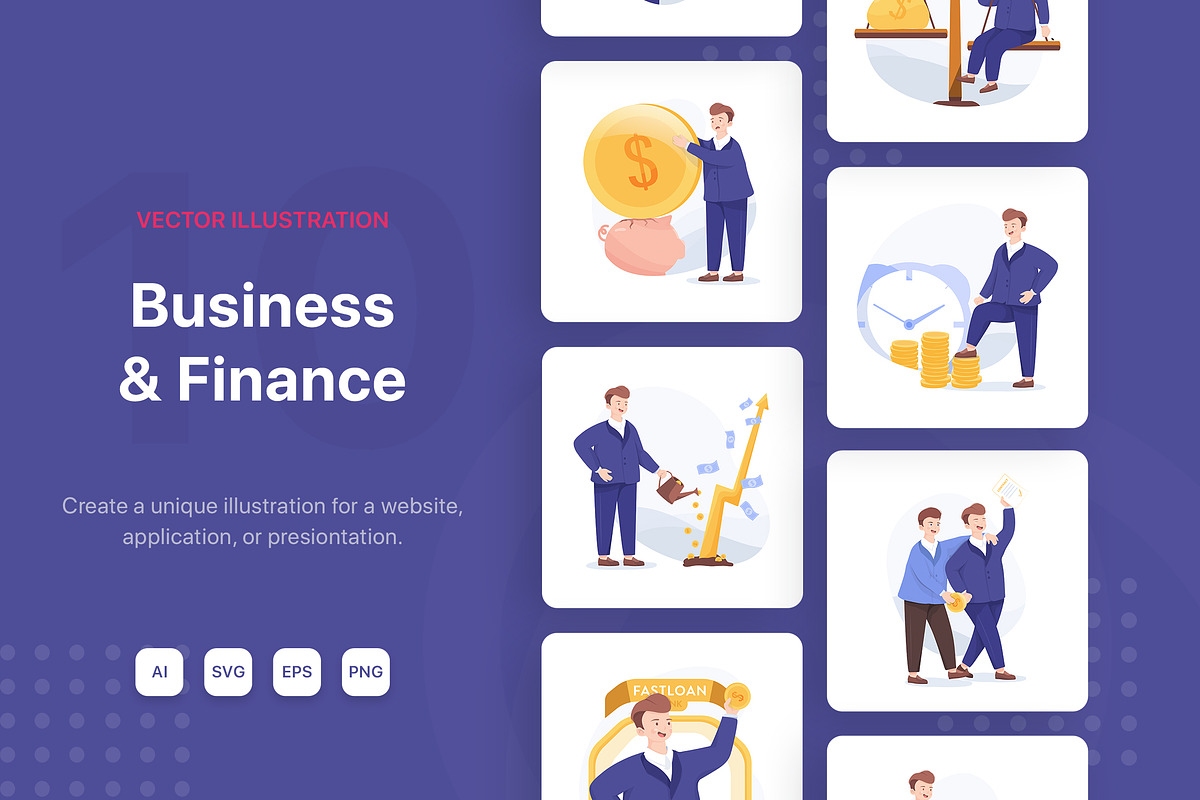 M55_Business Illustration Pack in Illustrations - product preview 8