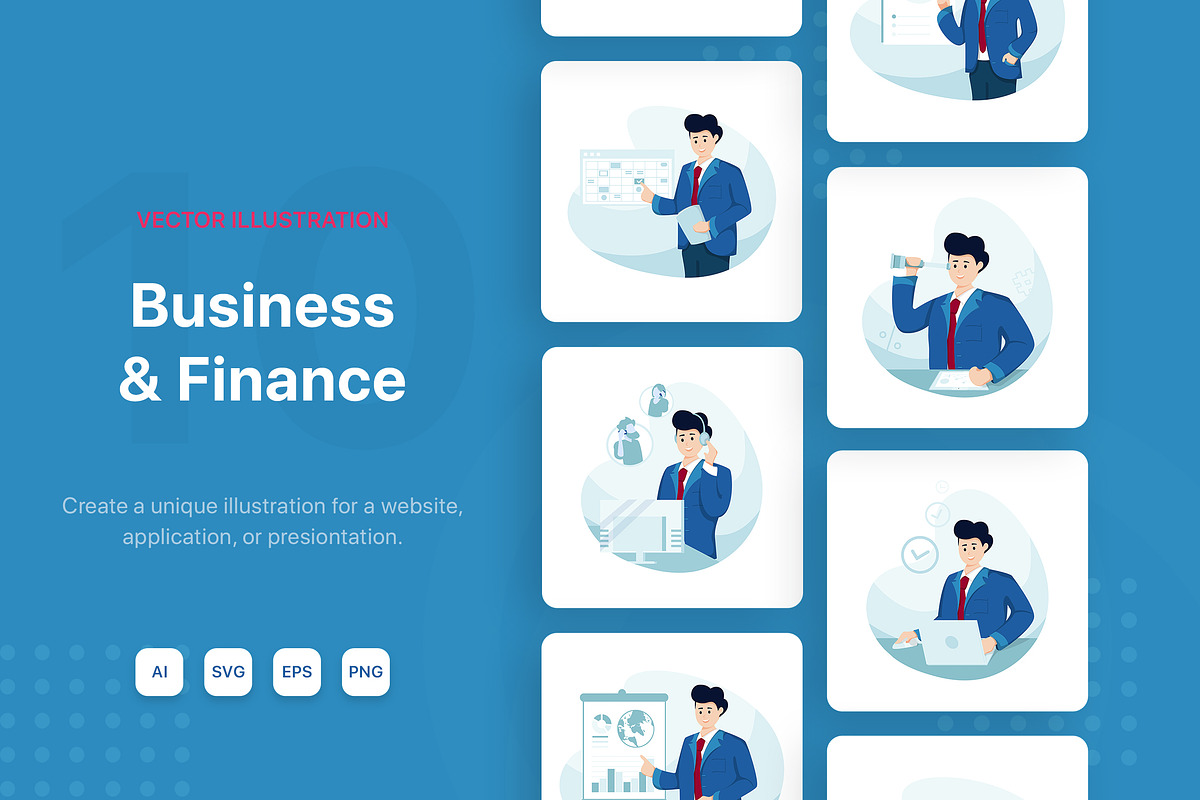 M56_Business Illustration Pack in Illustrations - product preview 8