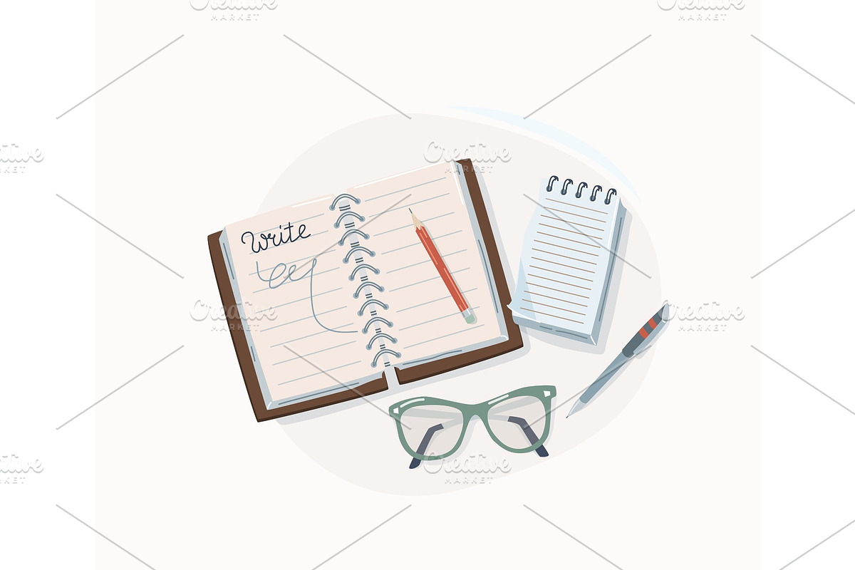 Write concept vector illustration in Objects - product preview 8