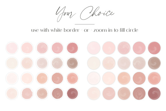 Blush Watercolor Instagram Icons in Instagram Templates - product preview 1