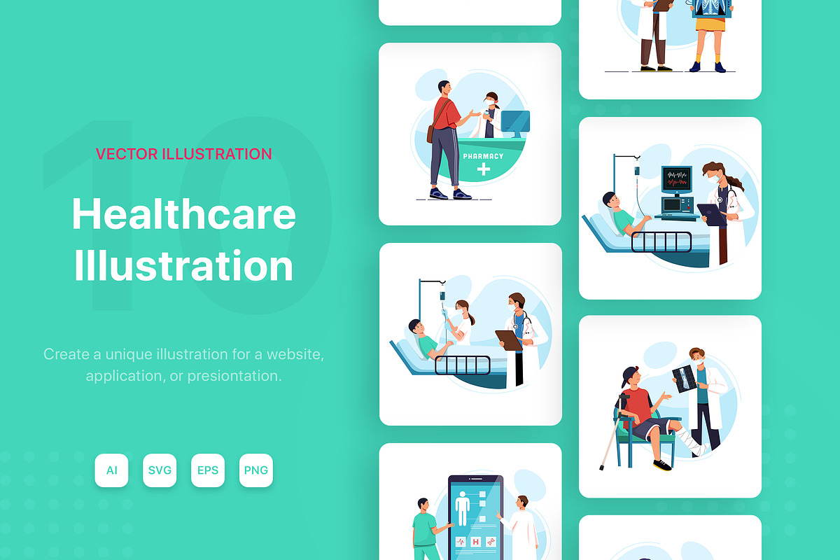 M63_Healthcare & Medical in Illustrations - product preview 8