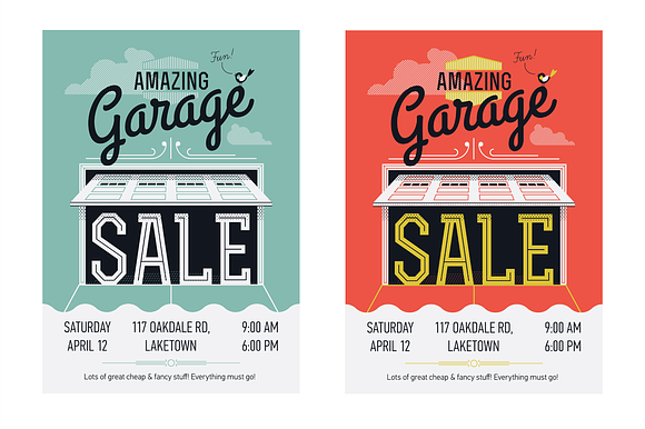 Garage Sale Poster in Illustrations - product preview 1