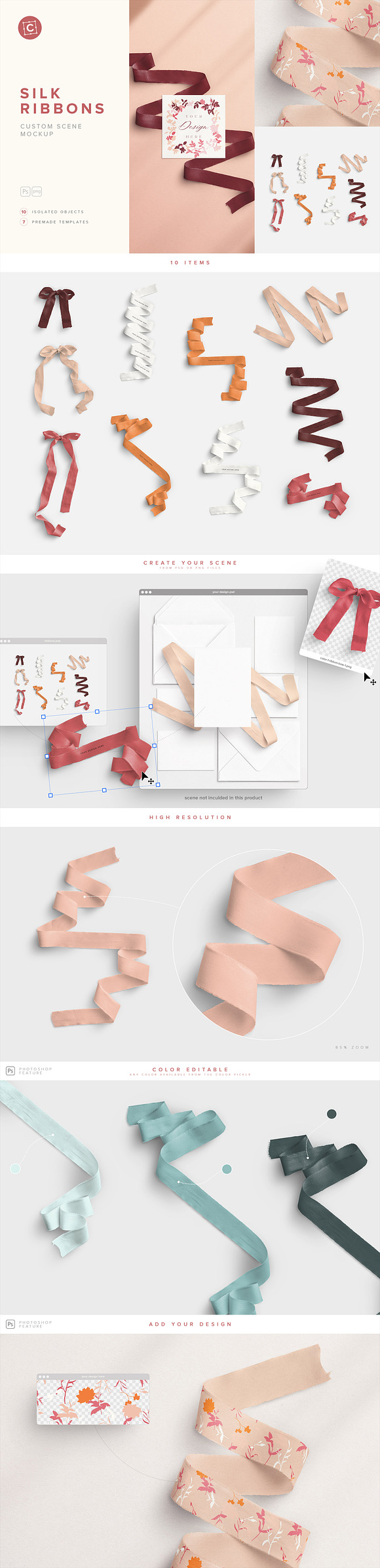 Silk Ribbons Custom Scene Creator in Scene Creator Mockups - product preview 13