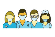 Team of doctors and nurses