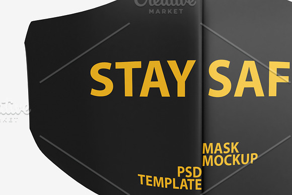 Face Mask PSD Mockup in Product Mockups - product preview 3