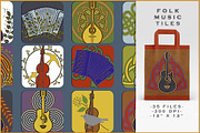 Folk Music Charming Tiles