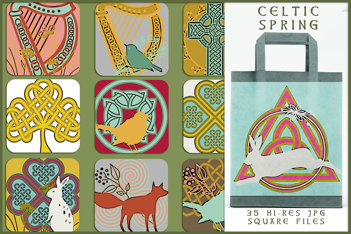 Celtic Spring Charming Tiles in Illustrations - product preview 8