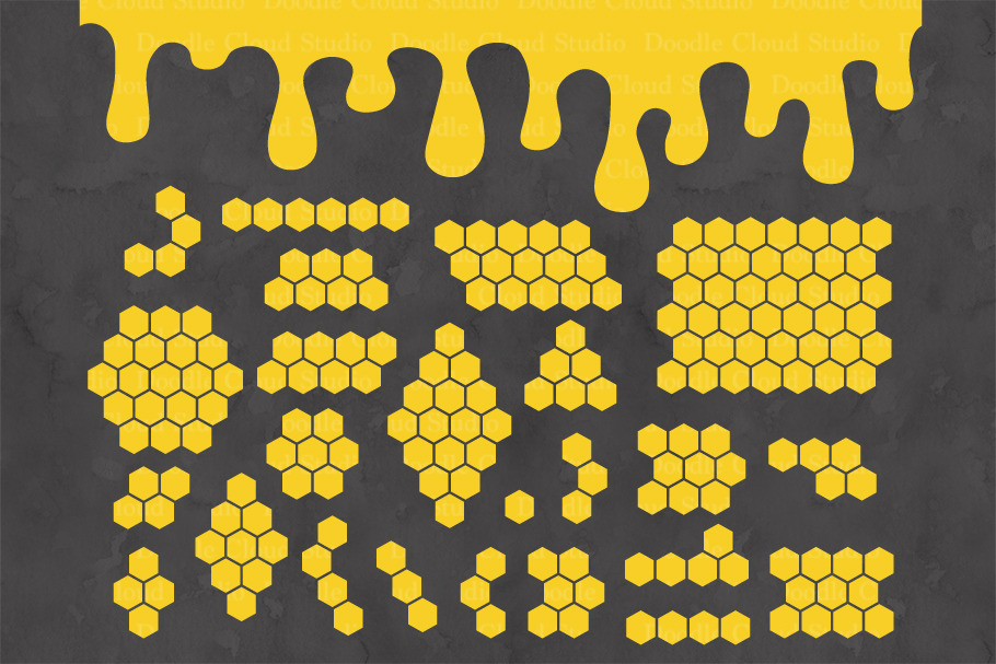 Honeycombs SVG, Honey Drip.