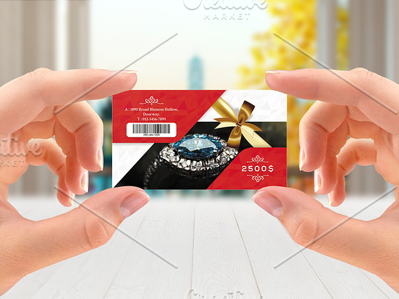 Jewelry Store Gift Card in Card Templates - product preview 3