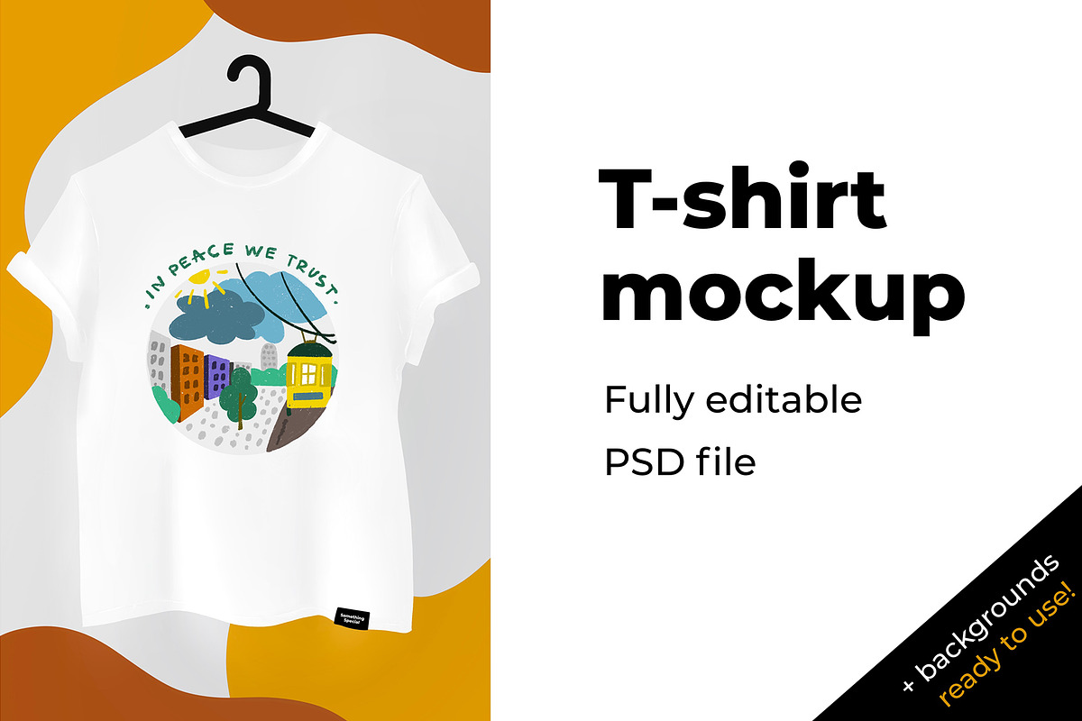 T-shirt mockup (Fully editable) in Product Mockups - product preview 8