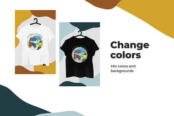 T-shirt mockup (Fully editable) in Product Mockups - product preview 1