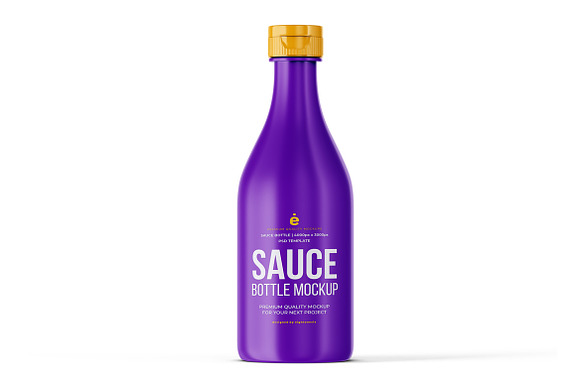 Plastic Sauce Bottle Mock-Up Templat in Product Mockups - product preview 1