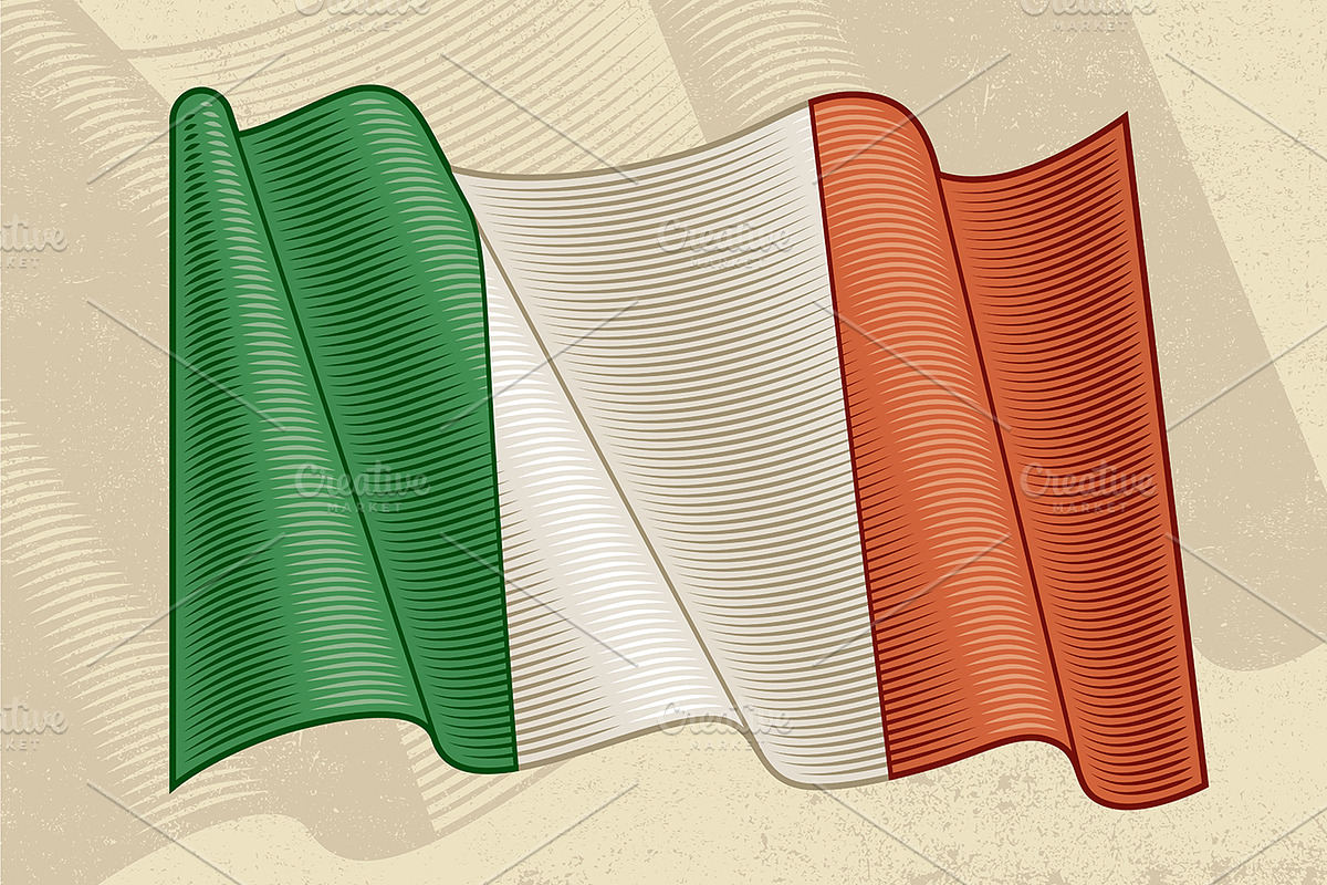 Vintage Flag Of Italy in Illustrations - product preview 8