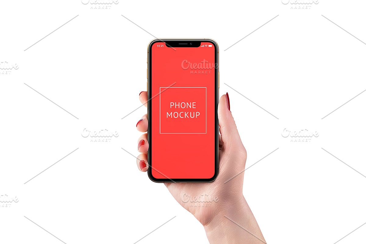 Isolated iPhone XS mockup in Mobile & Web Mockups - product preview 8