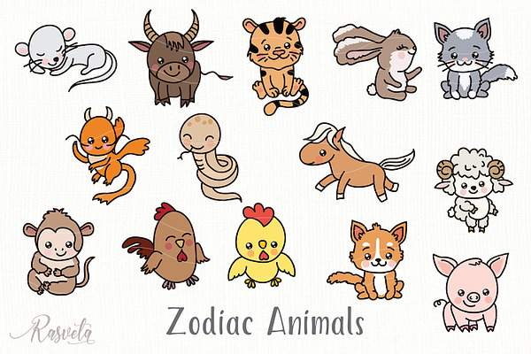 Chinese Kawaii Zodiac Animal