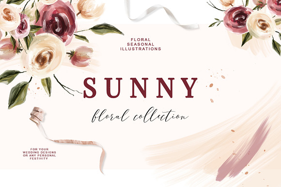 SUNNY floral collection in Illustrations - product preview 14