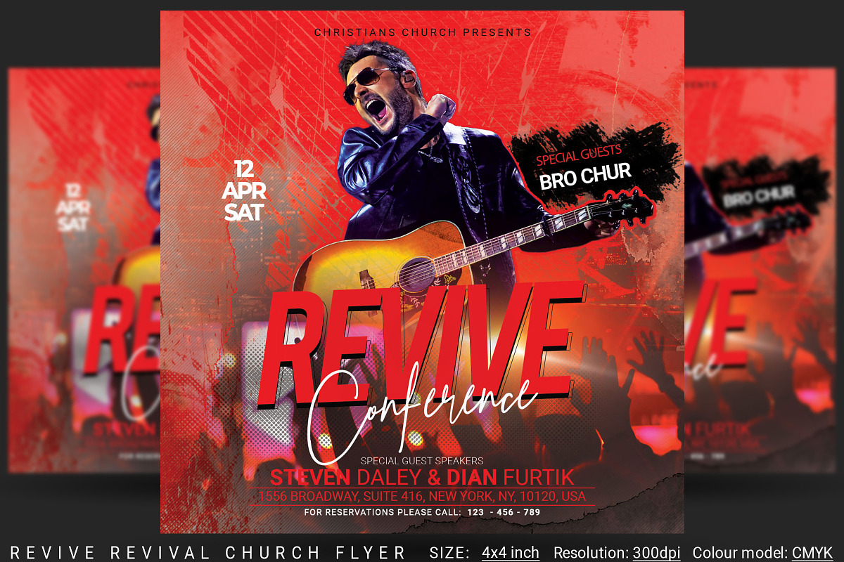 Revive Revival Church Flyer in Flyer Templates - product preview 8
