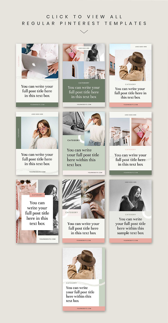 Victoria Pinterest Templates in Pinterest Templates - product preview 3