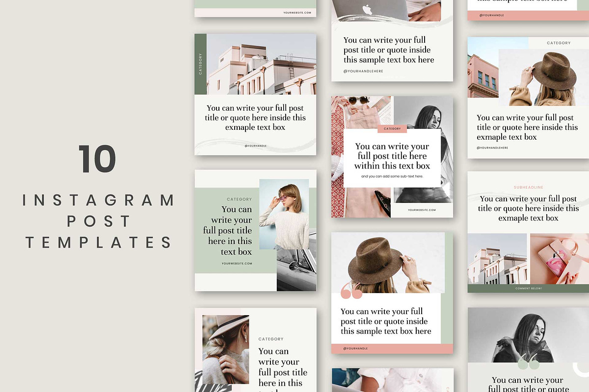 Victoria Instagram Post Templates in Instagram Templates - product preview 8