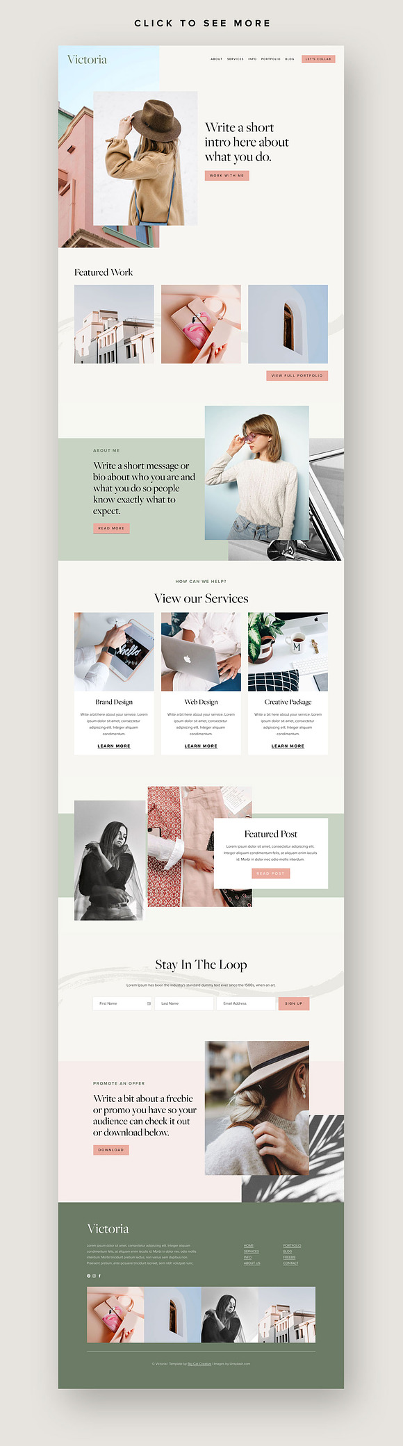 Squarespace 7.1 Template: Victoria in Website Templates - product preview 1