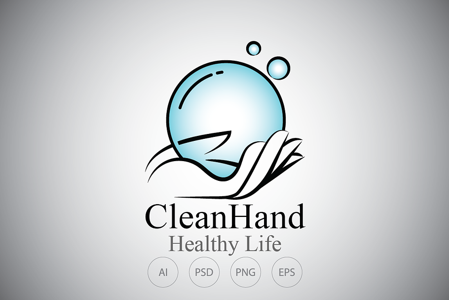 Clean Hand Bubble Logo Template in Logo Templates - product preview 8