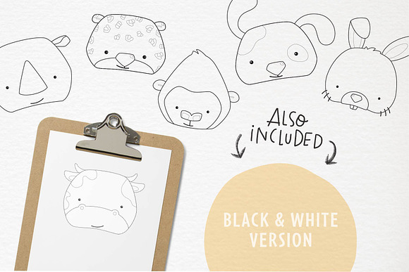 Animal Faces & Patterns in Illustrations - product preview 2