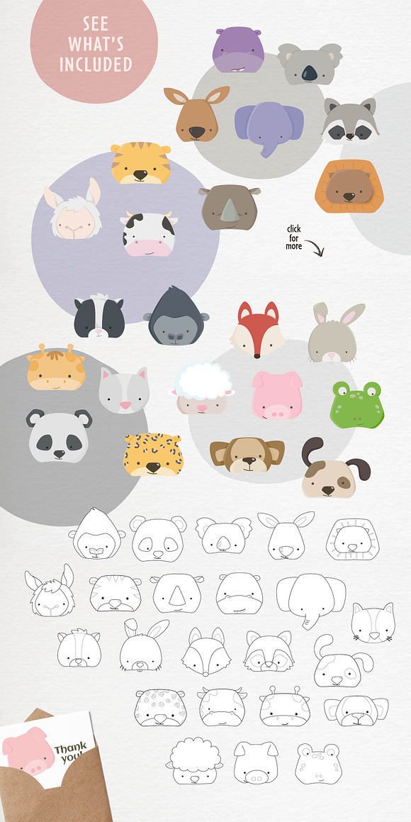 Animal Faces & Patterns in Illustrations - product preview 5