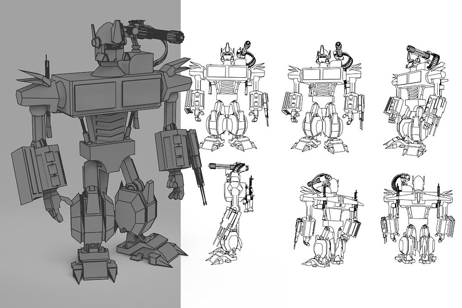 Robot Mark One in Illustrations - product preview 8