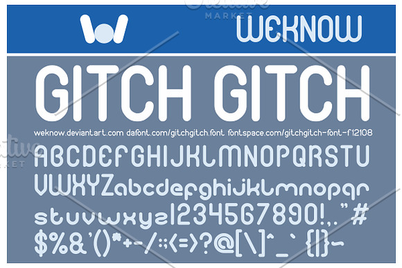 gitch gitch font in Display Fonts - product preview 1