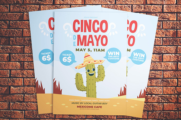 Cinco De Mayo Party Flyer in Flyer Templates - product preview 1