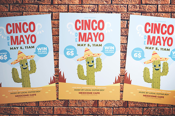 Cinco De Mayo Party Flyer in Flyer Templates - product preview 2
