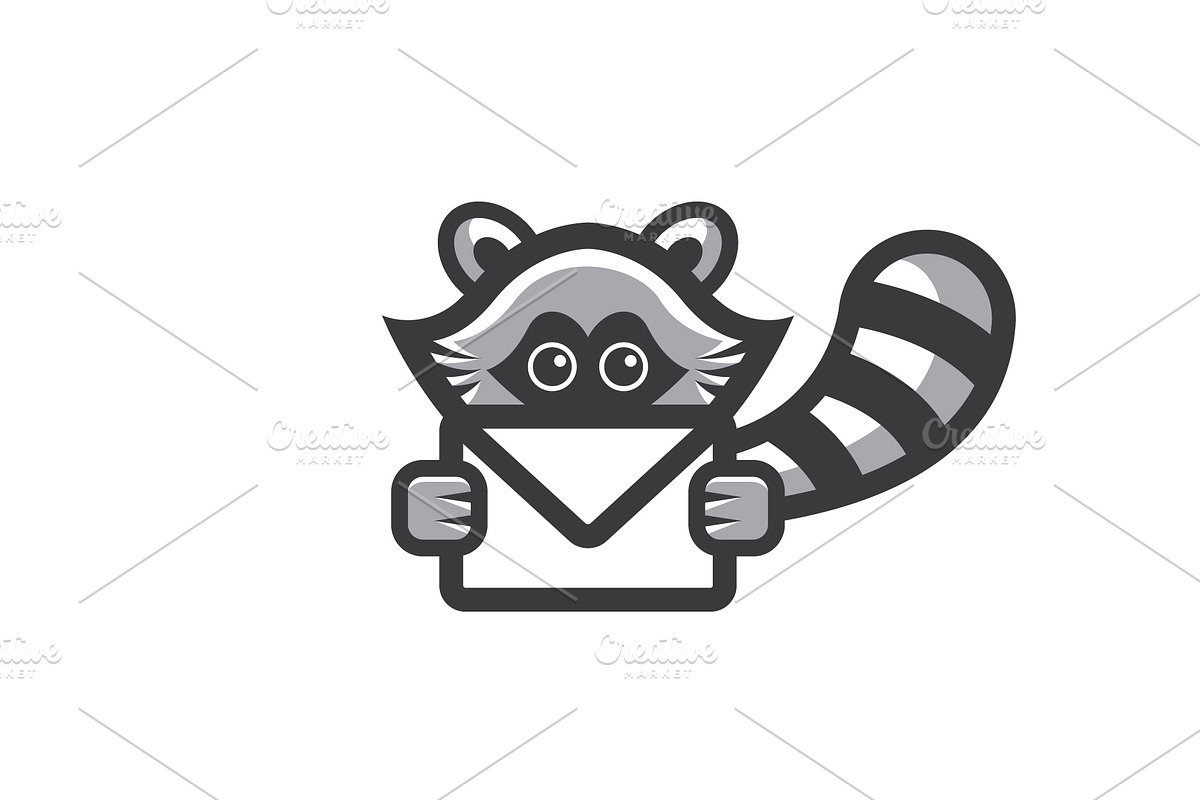 Raccoon Mail Logo in Logo Templates - product preview 8