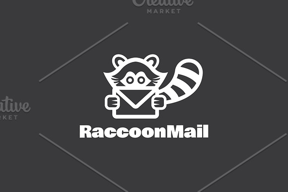 Raccoon Mail Logo in Logo Templates - product preview 2