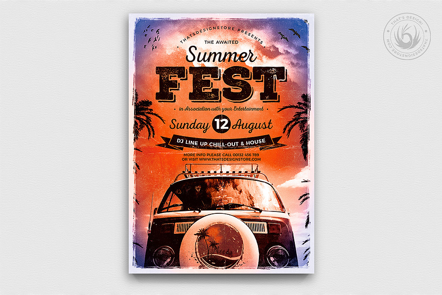 Summer Fest Flyer Template V2 in Flyer Templates - product preview 8