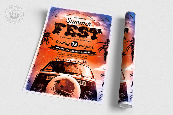 Summer Fest Flyer Template V2 in Flyer Templates - product preview 2