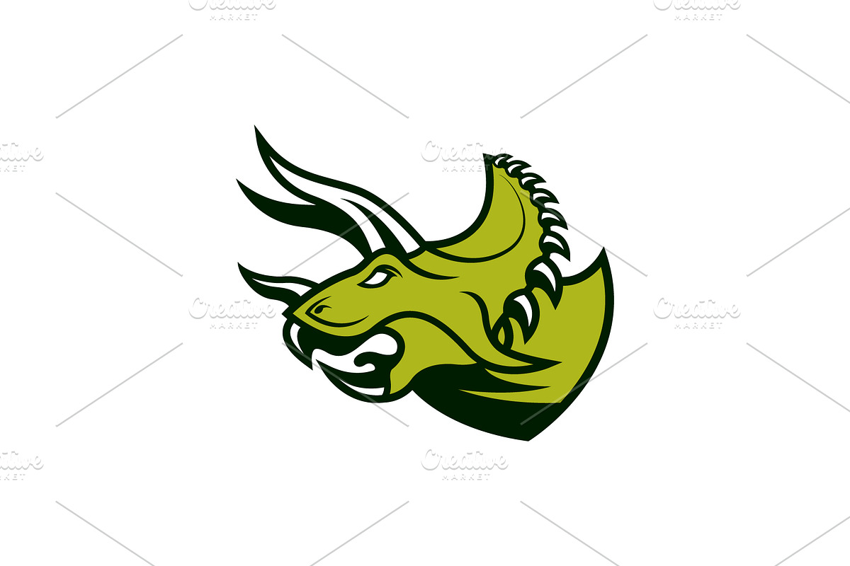 Triceratops Logo in Logo Templates - product preview 8