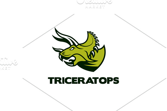 Triceratops Logo in Logo Templates - product preview 1
