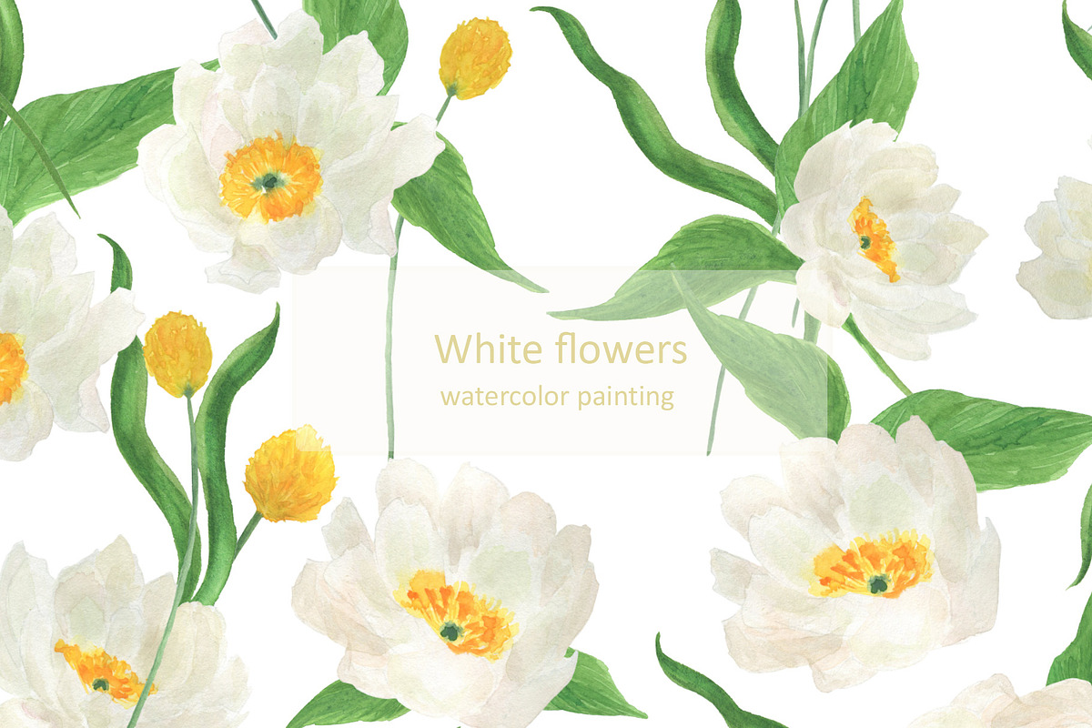 White flowers in Patterns - product preview 8