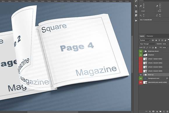 Square Magazine mock-up in Print Mockups - product preview 1