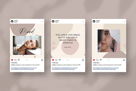 Endless instagram Feed / CANVA+PS in Instagram Templates - product preview 2