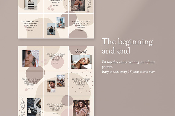 Endless instagram Feed / CANVA+PS in Instagram Templates - product preview 5