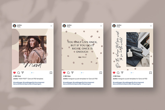 Endless instagram Feed / CANVA+PS in Instagram Templates - product preview 6