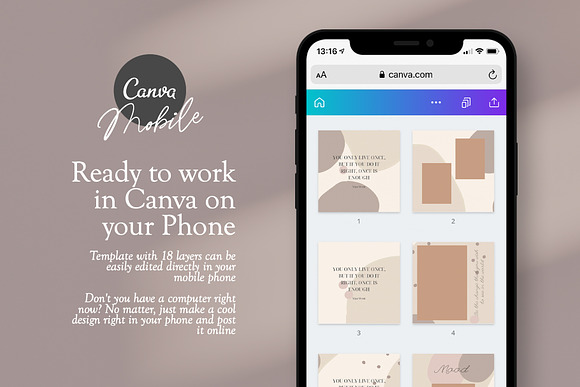 Endless instagram Feed / CANVA+PS in Instagram Templates - product preview 13
