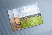 3 Square Magazine Cover mock-up