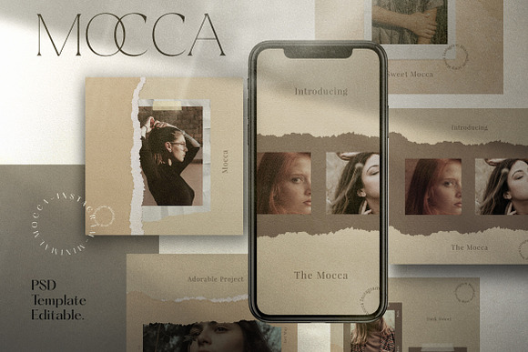 MOCCA-Fashion Branding Social Media in Instagram Templates - product preview 1